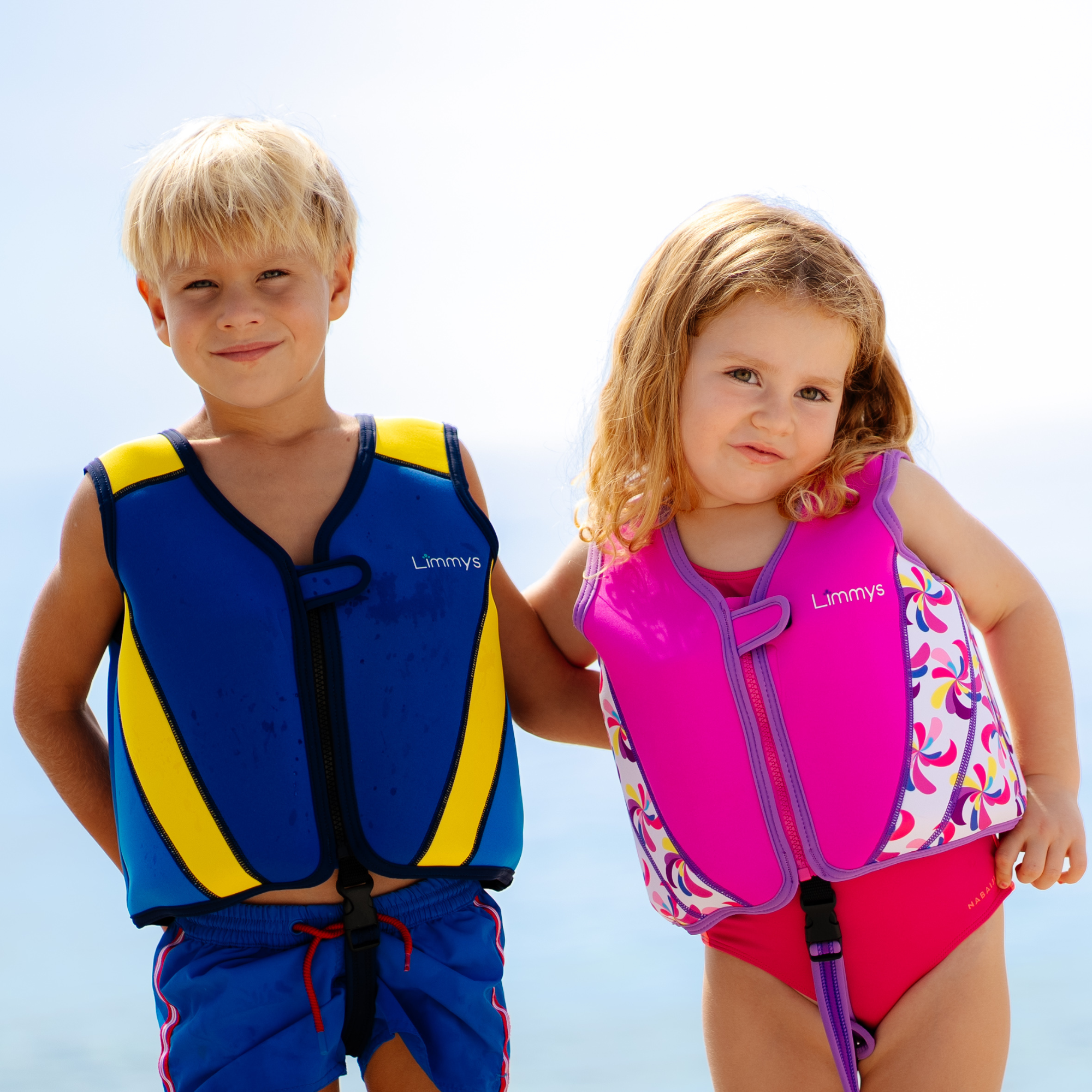 Premium Neoprene Swim Vest Pink Windmill