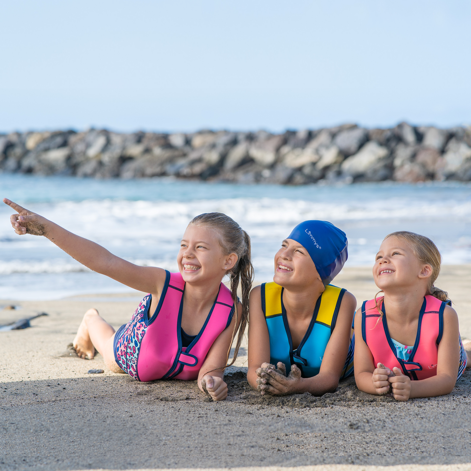 Premium Neoprene Swim Vest Pink Windmill