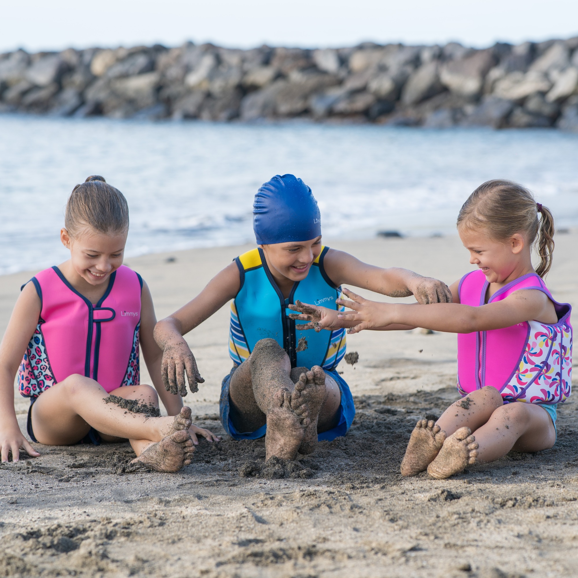 Premium Neoprene Swim Vest Pink Windmill