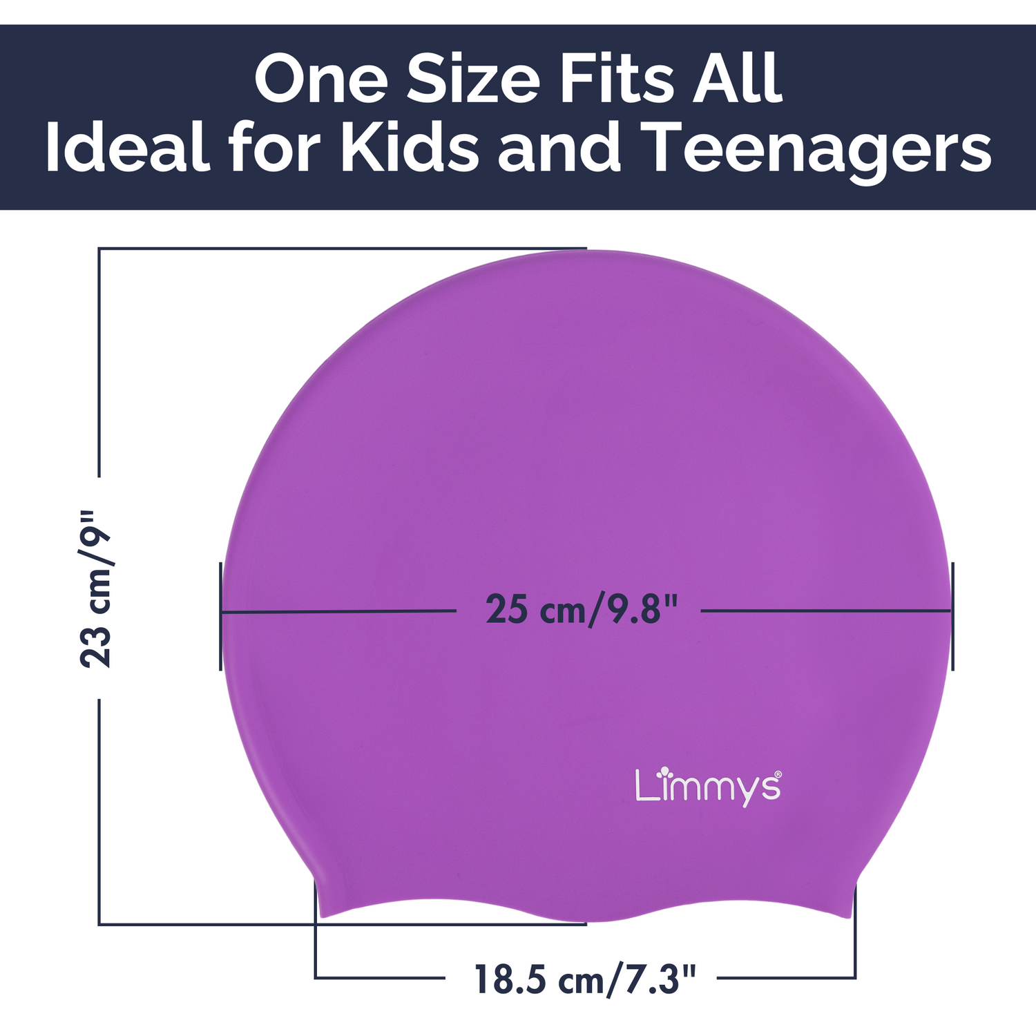Premium Kids Long Hair Swim Caps