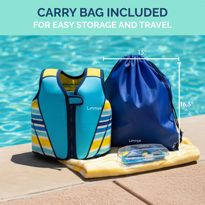 Limmys Premium Neoprene Swim Vest - Azure Blue