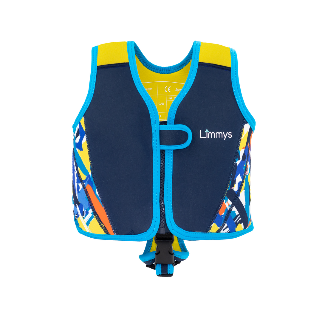 Premium Neoprene Swim Vest Navy Blue