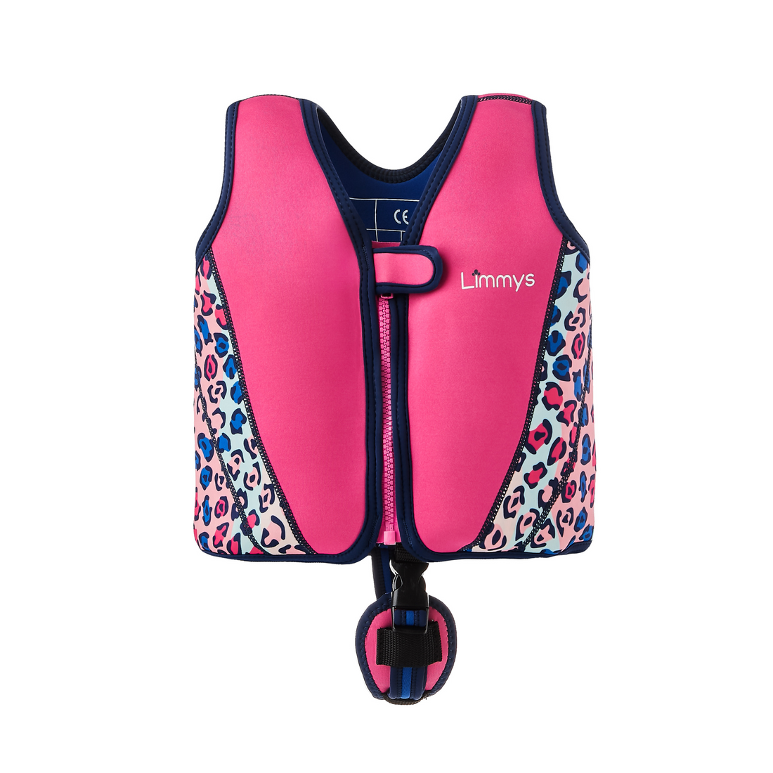 Premium Neoprene Swim Vest Pink Leopard