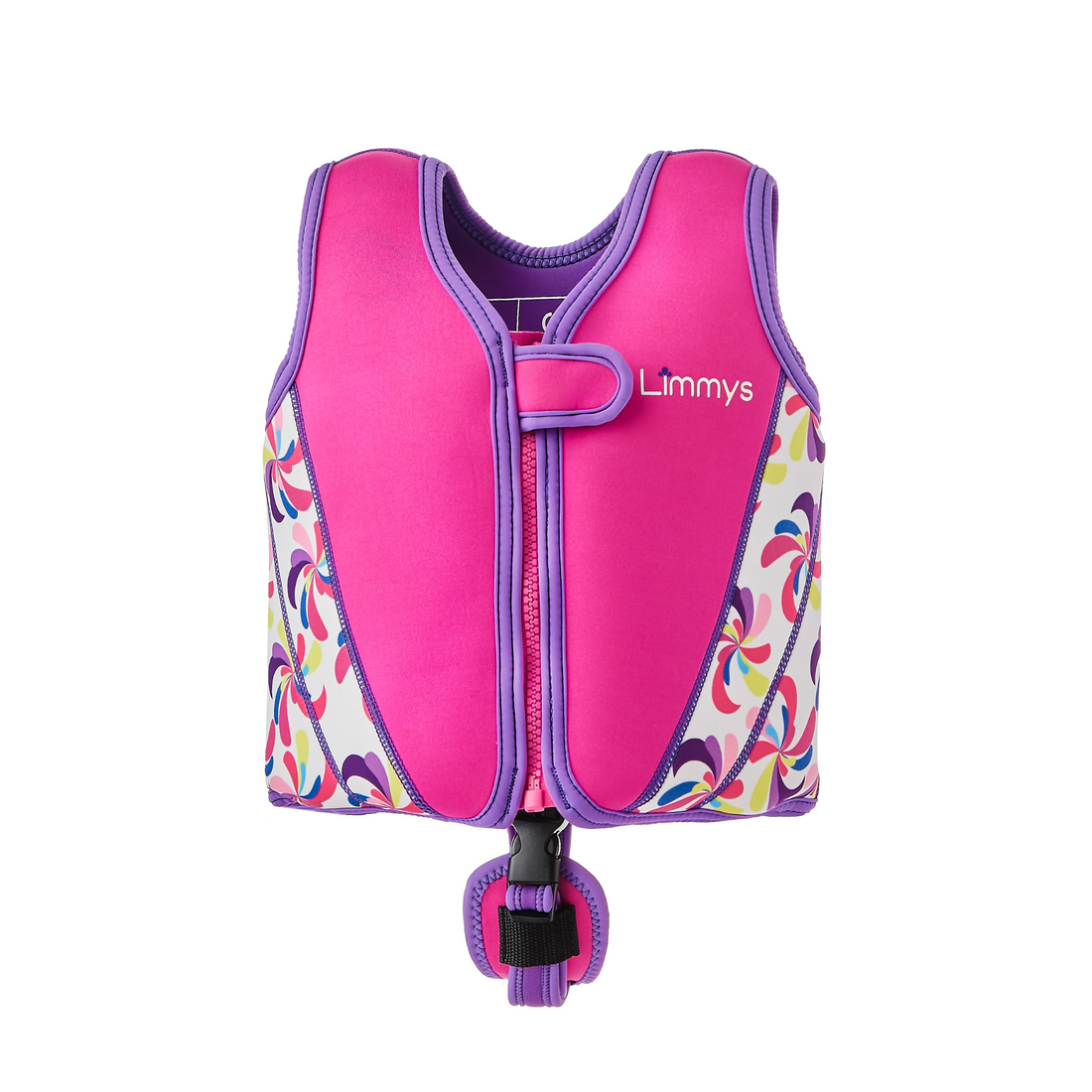 Premium Neoprene Swim Vest - Pink Windmill